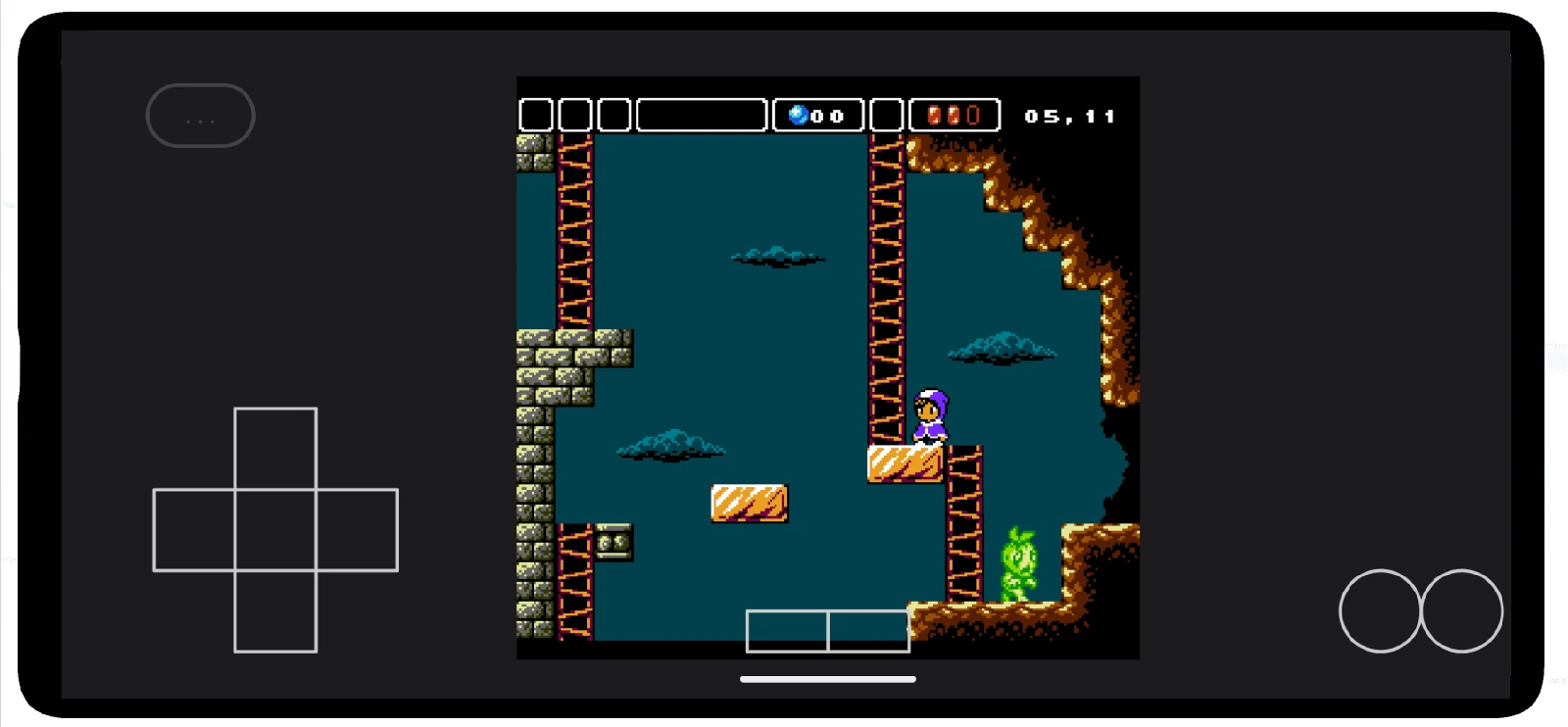 PicoNES emulator running a game